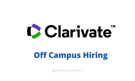 Clarivate Off Campus Hiring For Tech Engineer | Noida