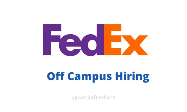 FedEx Recruitment drive 2023 Trainee DevOps Engineer
