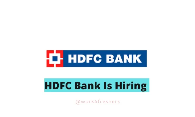 HDFC Bank Recruitment 2023 | Latest Jobs Apply Now