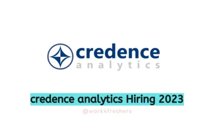 Credence Analytics Careers 2023 | Fresher |Full Time