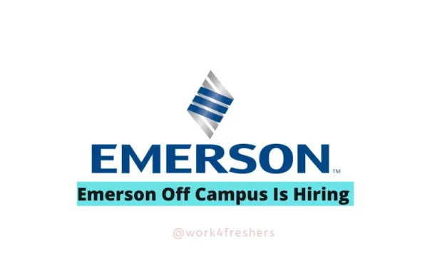 Emerson Off Campus Hiring Fresher For Junior Engineer | Chennai