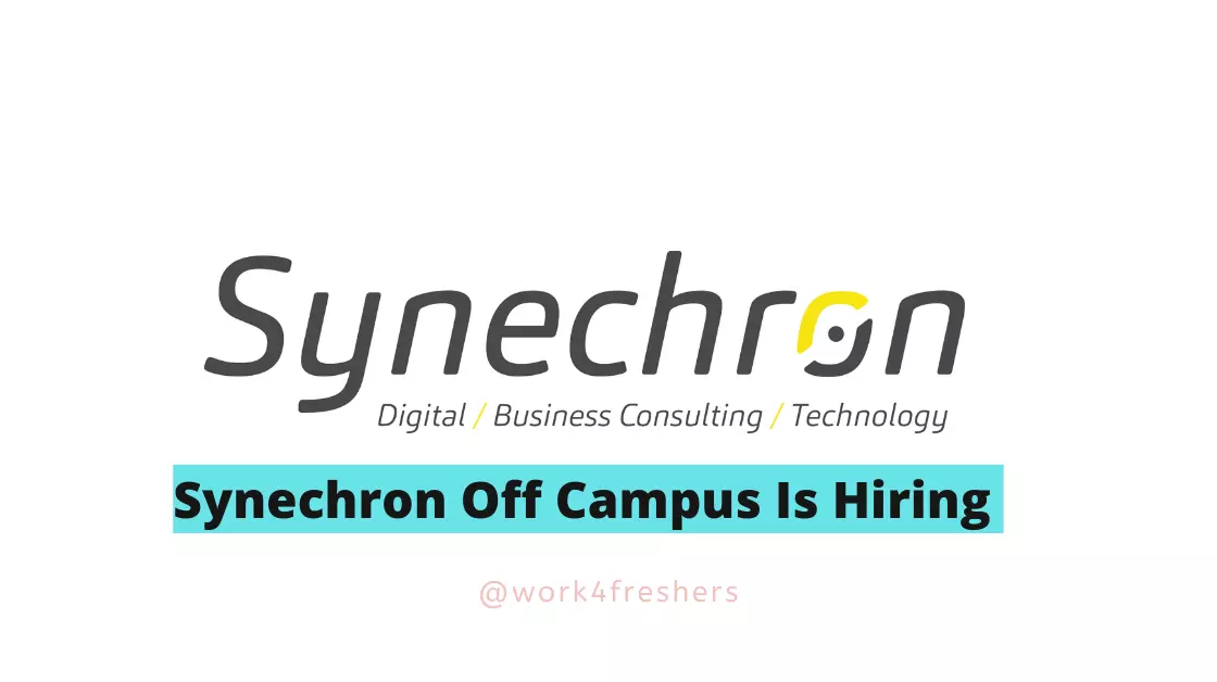Software Engineer Off Campus Hiring Synechron |Apply Now!