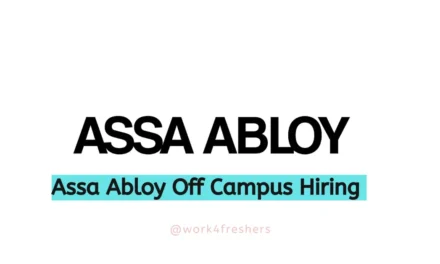 Assa Abloy Off Campus 2023 |Hiring Intern |Apply Now!