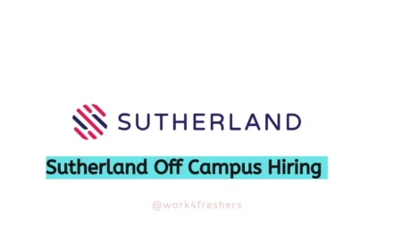 Sutherland Off Campus 2023 Drive Work From Home For Freshers |Apply Now!