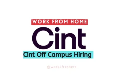 Work From Home Job |Cint Off Campus Drive 2023 |Apply Now!!