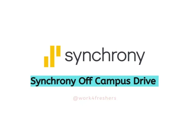 Synchrony Off Campus 2023 |Representative |Hyderabad
