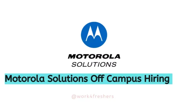 Motorola Solutions Off Campus Hiring Fresher For Apprentice Trainee | Bangalore