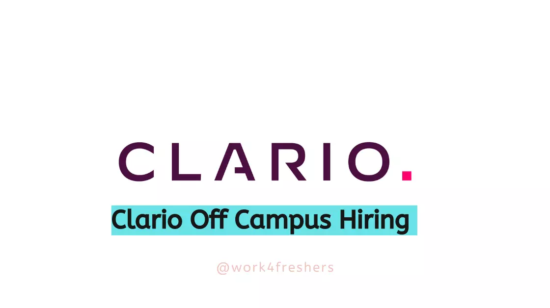 Clario Off Campus 2023 |Contract Associate |Apply Now!