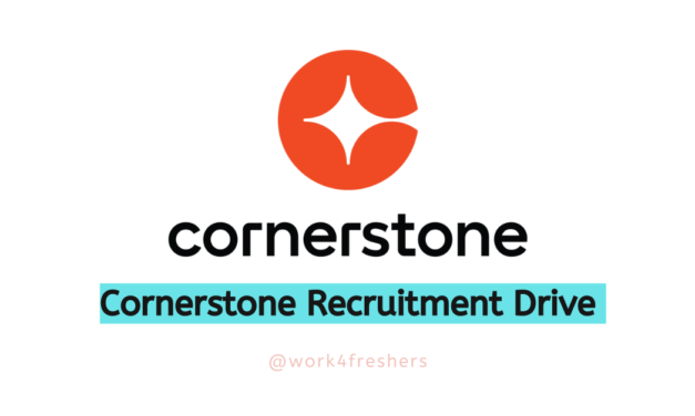 Cornerstone Off Campus Drive For Junior Engineer | Apply Link!