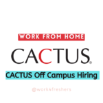 Work From Home Cactus Off Campus Hiring for Internship | Apply Now!