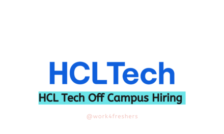 HCLTech Off Campus Hiring For Graduate Engineer Trainee | Apply Now!