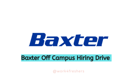 Baxter Off campus 2024 Hiring Associate | Apply Now!