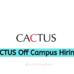  Cactus Off Campus 2025 Hiring for Associate | Apply Now!