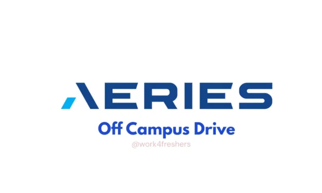 Aeries Hiring Trainee for Hyderabad Office | Apply Now