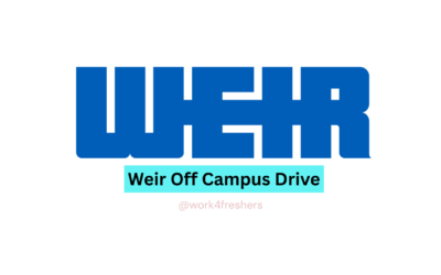 Weir Off campus Internship | New Opportunity