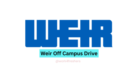 Weir Off campus Internship | New Opportunity