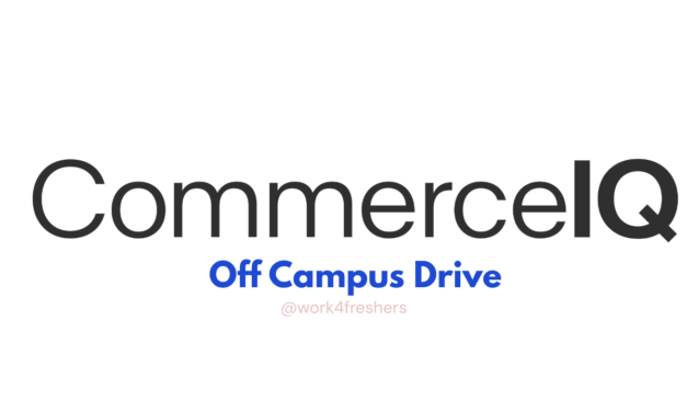 New Off Campus Job from CommerceIQ | Software Development Engineer