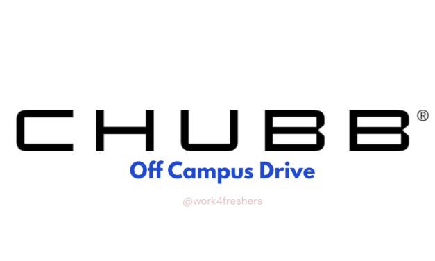 Chubb Conducting Off Campus Drive for Software Engineer Role