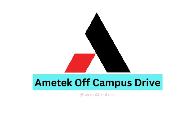 Ametek is currently Hiring for Software Developer | Bangalore