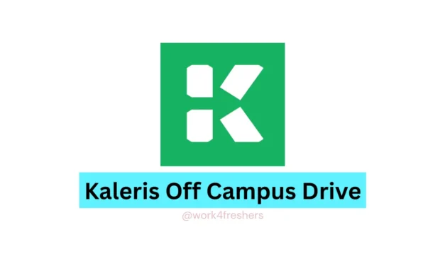 Kaleris Job Opportunity for Associate Software Engineer | Chennai