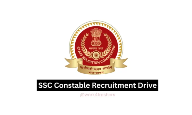 SSC Constable GD Recruitment 2026 |10th Pass| Apply for 25487 Post